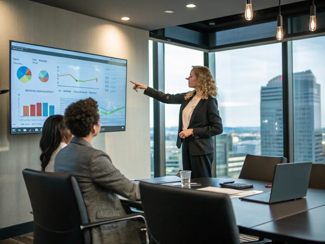 An image of a consultant presenting data-driven insights and strategic recommendations to a client, showcasing Axis Creative Consulting's growth strategy consulting services.